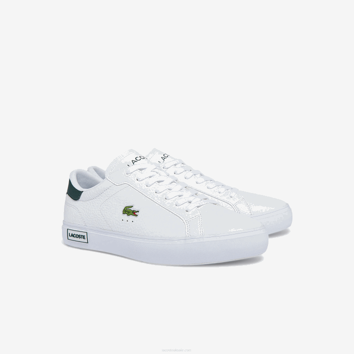 Lacoste Powercourt Leather Sneakers 646T1806 White & Dark Green 1R5 Men