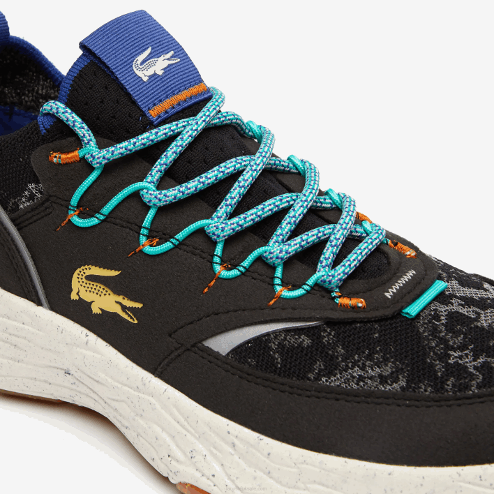 Lacoste Re-Comfort Synthetic and Textile Sneakers 646T1835 Black & Off White 454 Men