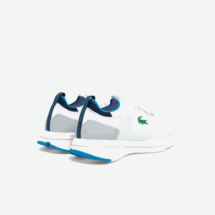 Lacoste Run Spin Knit Textile Sneakers 646T1863 White/Blue 080 Men