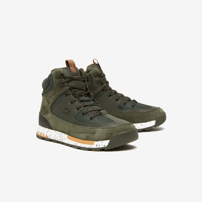 Lacoste Urban Breaker Textile and Outdoor Shoes 646T1891 Dark Green & Off White 1X3 Men