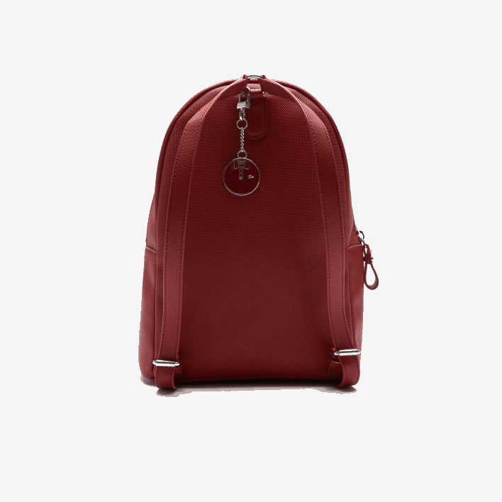 Lacoste Daily Classic Coated Pique Canvas Backpack 646T2845 Bordeaux C88 Women