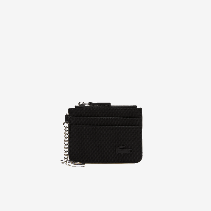 Lacoste 4 Slot Zipped Card Holder 646T2806 Black 000 Women