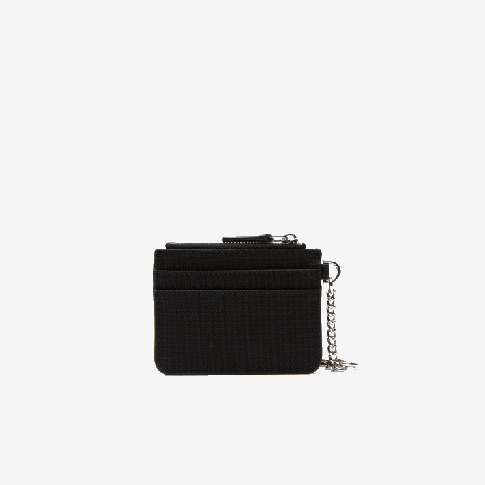 Lacoste 4 Slot Zipped Card Holder 646T2806 Black 000 Women
