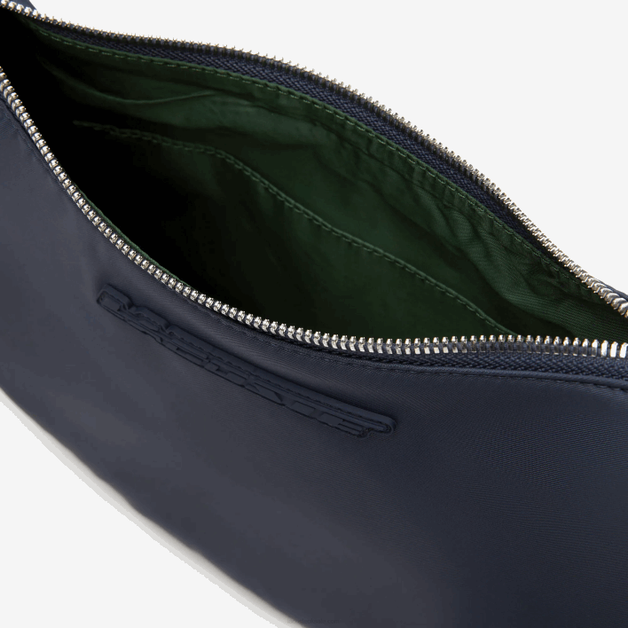 Lacoste Contrast Branding Halfmoon Bag 646T2796 Bleu Nuit Blanc M05 Women