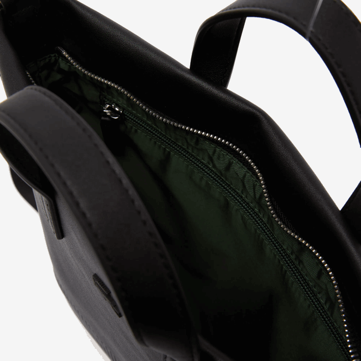 Lacoste Contrast Geographical Coordinate Shopping Bag 646T2829 Noir Blanc 279 Women