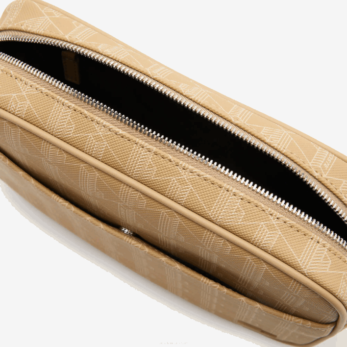 Lacoste Monogram Zip Crossover Bag 646T2857 Viennois Beige L01 Women