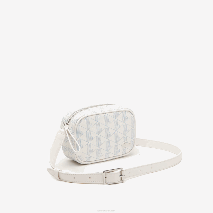 Lacoste Small Monogram Print Cross Body Bag 646T2795 Mono Farine Panorama L58 Women