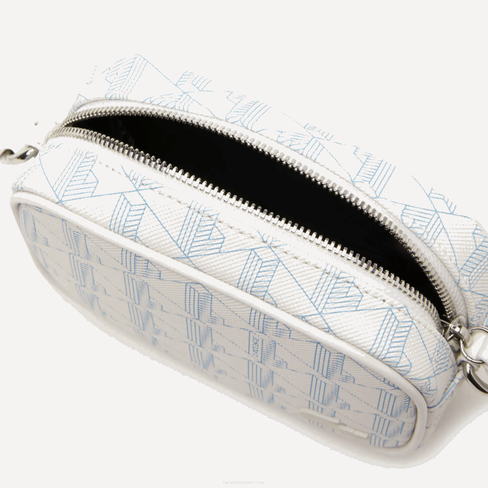 Lacoste Small Monogram Print Cross Body Bag 646T2795 Mono Farine Panorama L58 Women