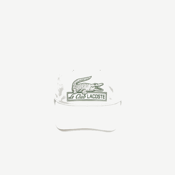 Lacoste Vintage Croc Print Cap 646T2897 White 70V Women