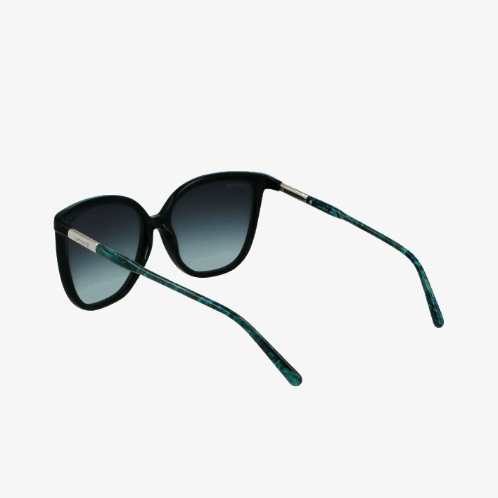 Lacoste Tubular Temple Butterfly Acetate Sunglasses 646T2906 Matt Black 001 Women
