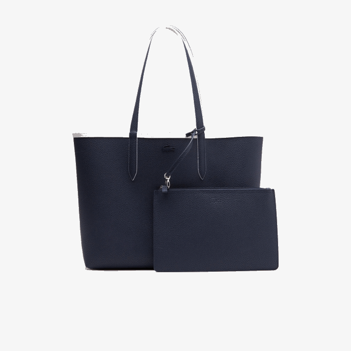 Lacoste Anna Reversible Bicolor Tote Bag 646T2776 Farine Blue Nuit L44 Women