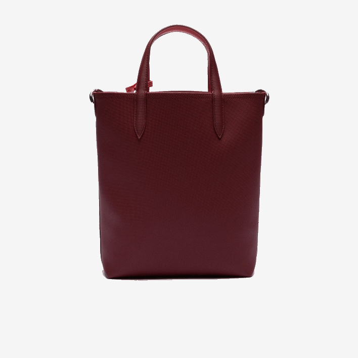 Lacoste Anna Reversible Coated Canvas Tote Bag 646T2781 Perylene Amaryllis G45 Women