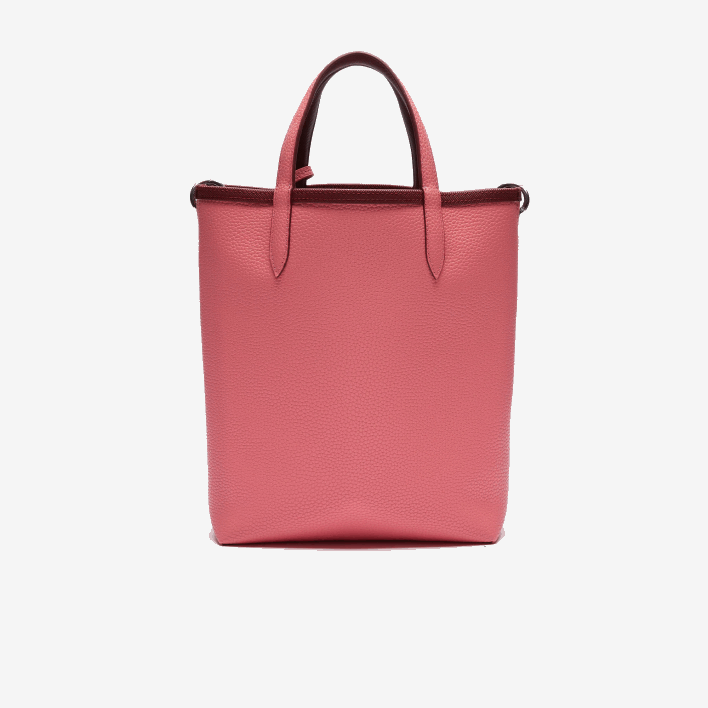 Lacoste Anna Reversible Coated Canvas Tote Bag 646T2781 Perylene Amaryllis G45 Women