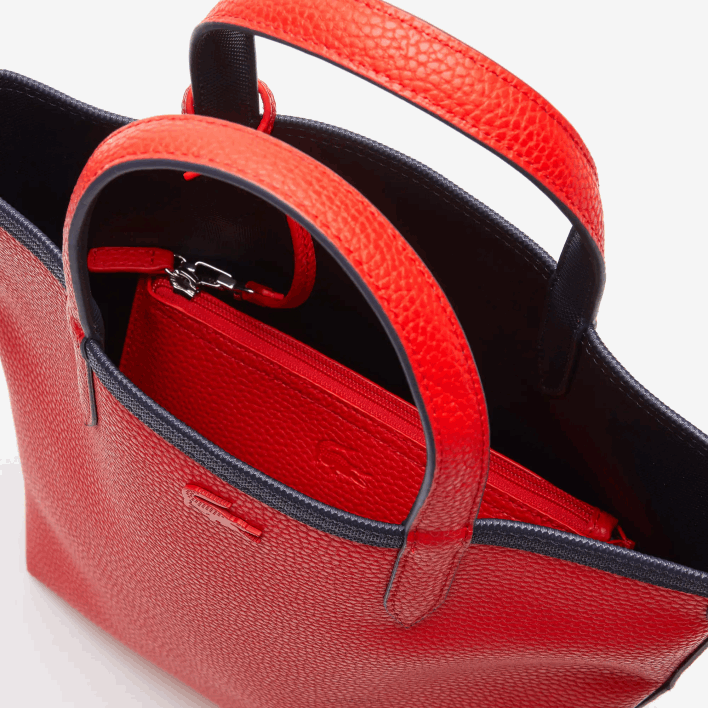 Lacoste Anna Reversible Coated Canvas Tote Bag 646T2818 Marine 166 Rouge 240 B50 Women