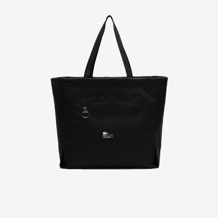 Lacoste Contrast Branding Oversized Tote Bag 646T1947 Noir Patch L51 Women