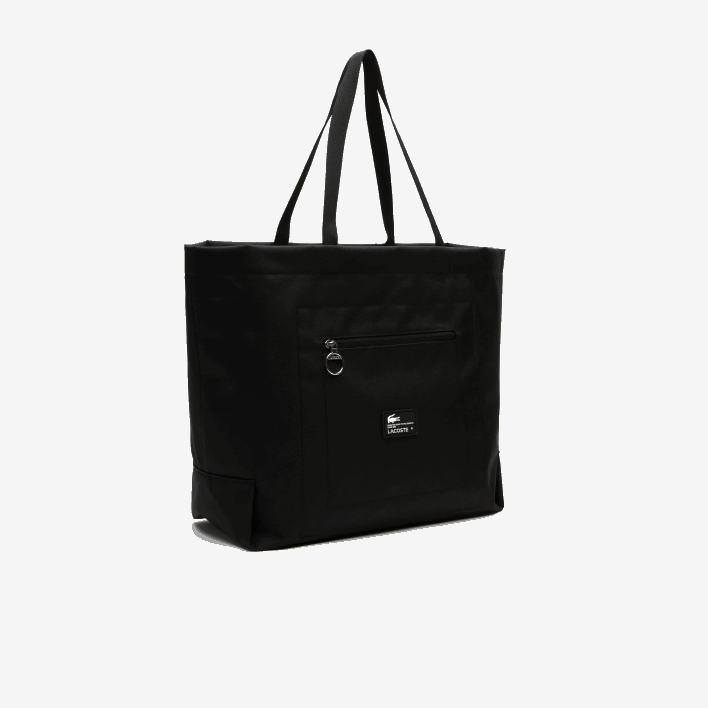 Lacoste Contrast Branding Oversized Tote Bag 646T1947 Noir Patch L51 Women