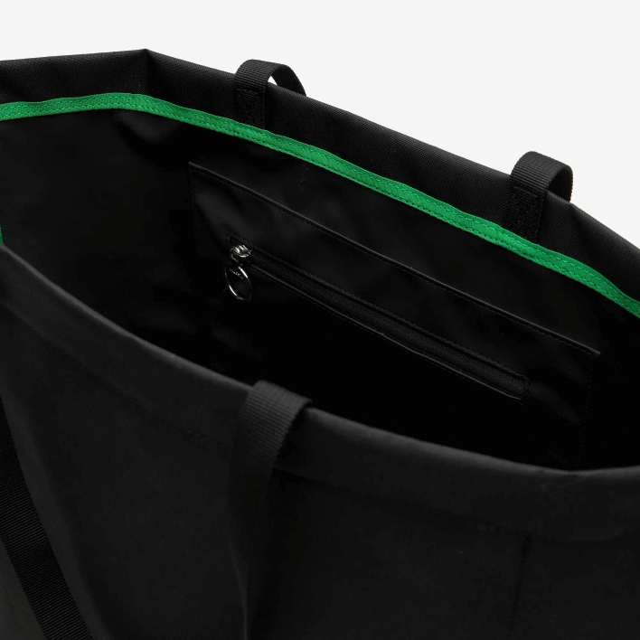 Lacoste Contrast Branding Oversized Tote Bag 646T1947 Noir Patch L51 Women