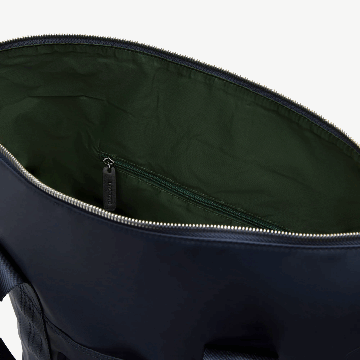 Lacoste Contrast Branding Tote Bag 646T2763 Bleu Nuit Blanc M05 Women