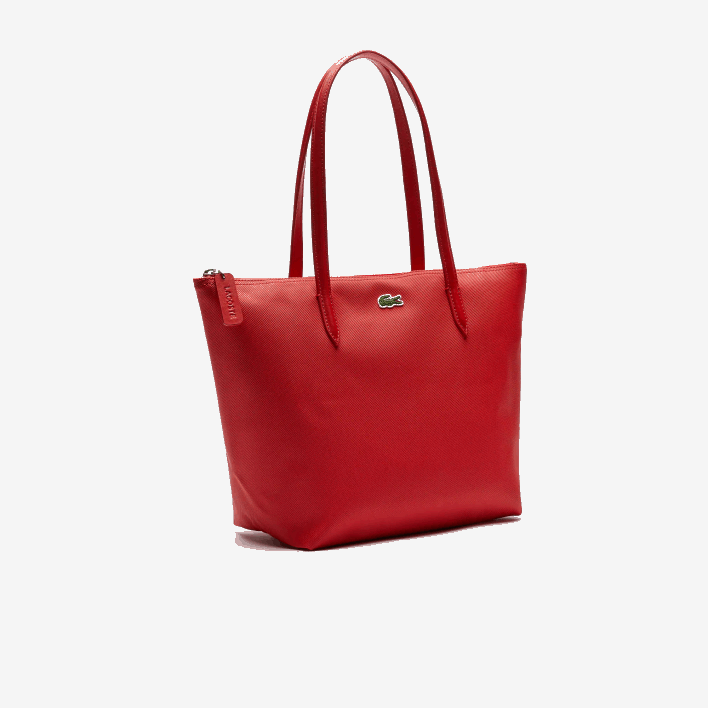 Lacoste L.12.12 Concept Small Zip Tote Bag 646T2803 High Risk Red 883 Women