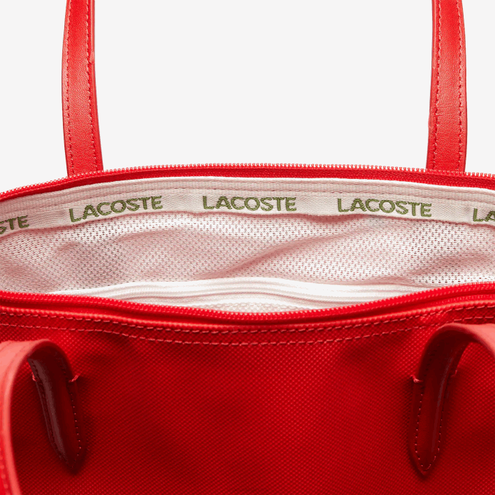 Lacoste L.12.12 Concept Small Zip Tote Bag 646T2803 High Risk Red 883 Women