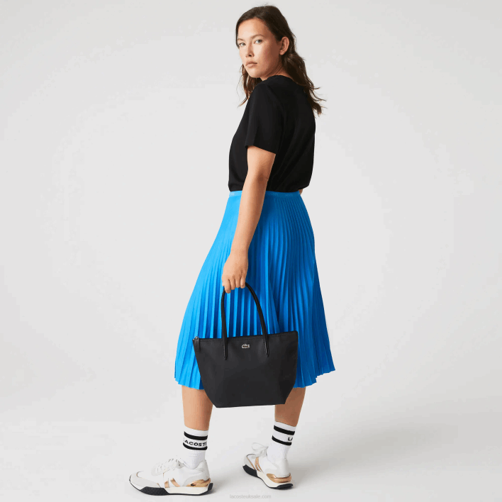 Lacoste L.12.12 Concept Small Zip Tote Bag 646T2804 Black 000 Women