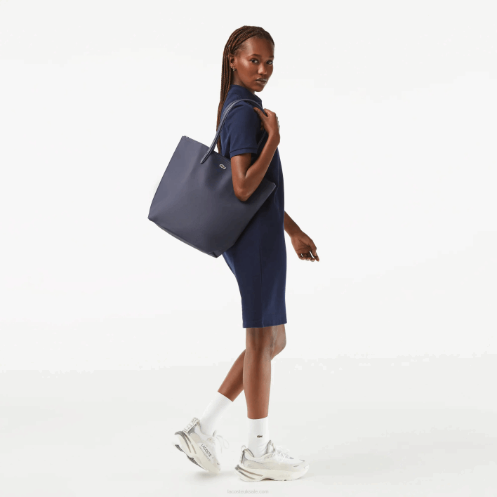 Lacoste L.12.12 Concept Vertical Zip Tote Bag 646T2834 Eclipse 141 Women