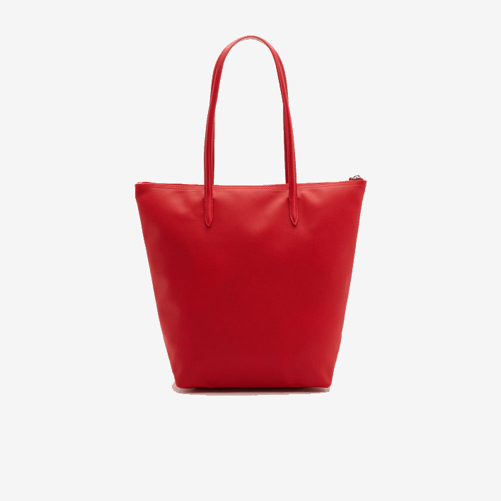 Lacoste L.12.12 Concept Vertical Zip Tote Bag 646T2843 High Risk Red 883 Women