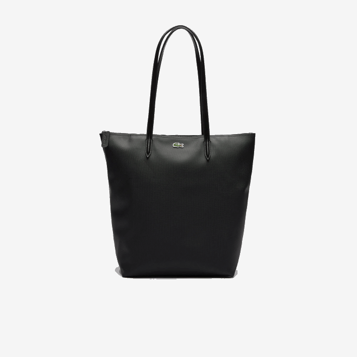 Lacoste L.12.12 Concept Vertical Zip Tote Bag 646T2847 Black 000 Women