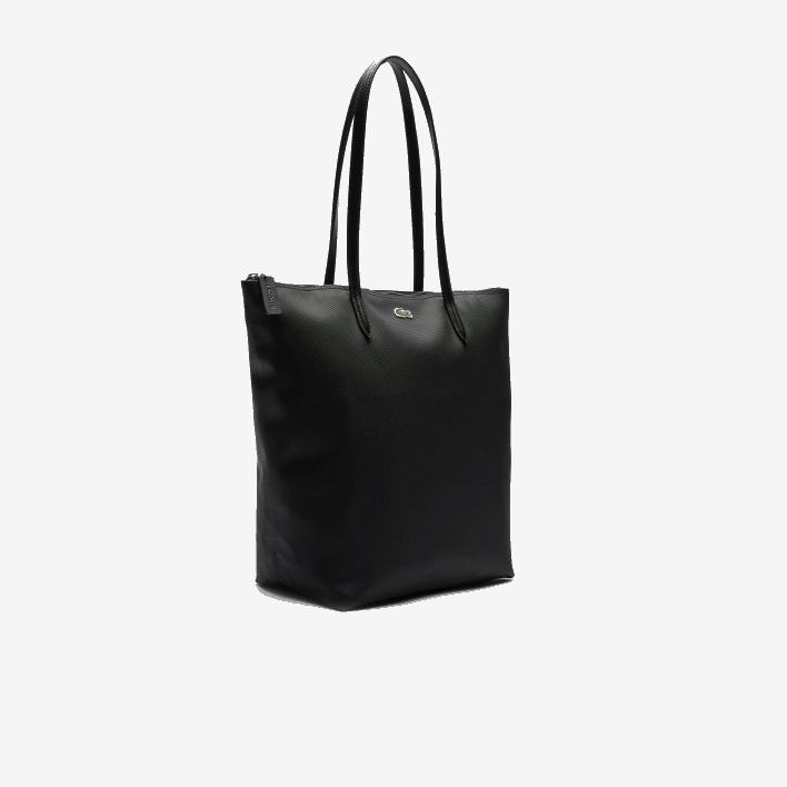 Lacoste L.12.12 Concept Vertical Zip Tote Bag 646T2847 Black 000 Women