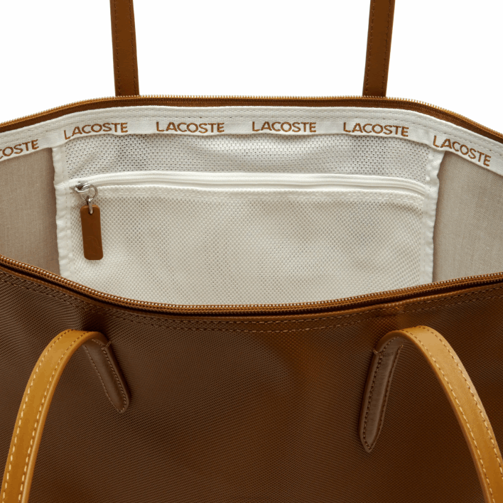 Lacoste L.12.12 Concept Zip Tote Bag 646T2768 Golden Brown 397 Women