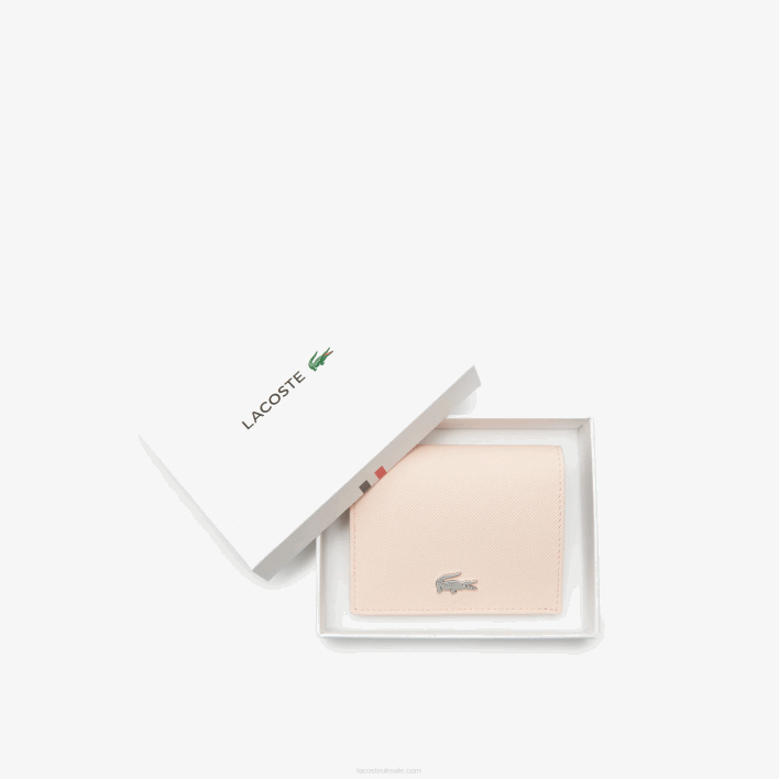 Lacoste Anna Small Snap Folding Wallet 646T2842 Chair Amande J19 Women