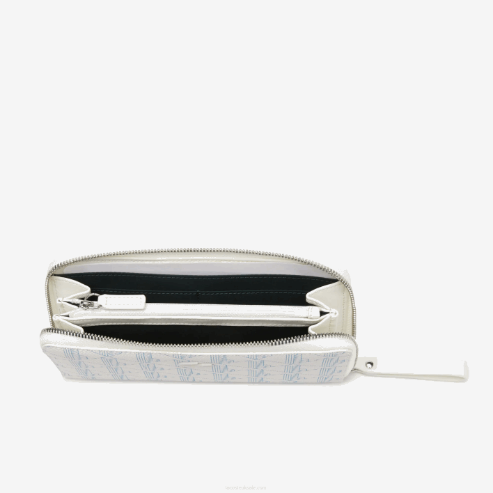 Lacoste Monogram Print Zip Wallet 646T2775 Mono Farine Panorama L58 Women