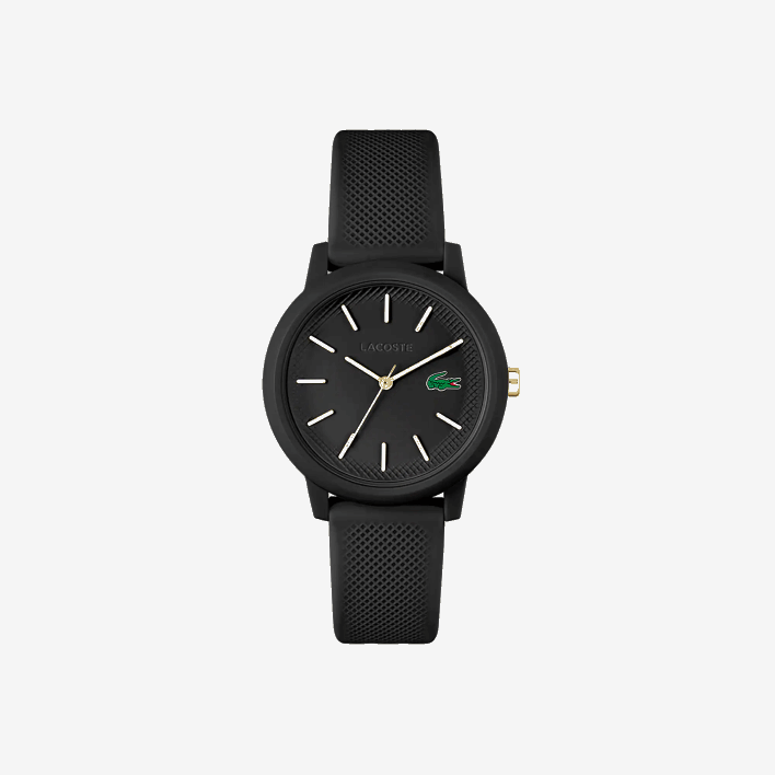 Lacoste 12.12 Black Silicone Strap Watch 646T2910 Black 000 Women