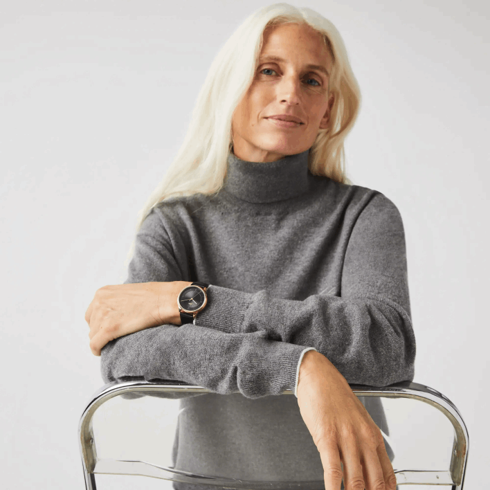 Lacoste Club3 Hands Watch - Black With Leather Strap 646T2924 Black 000 Women