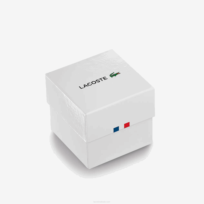 Lacoste Ladycroc 3 Hands Watch - Silver With Stainless Steel Bracelet 646T2923 Black 000 Women