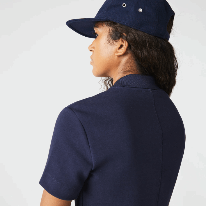 Lacoste Branded Cotton Jersey Polo Dress 646T2517 Navy Blue 166 Women