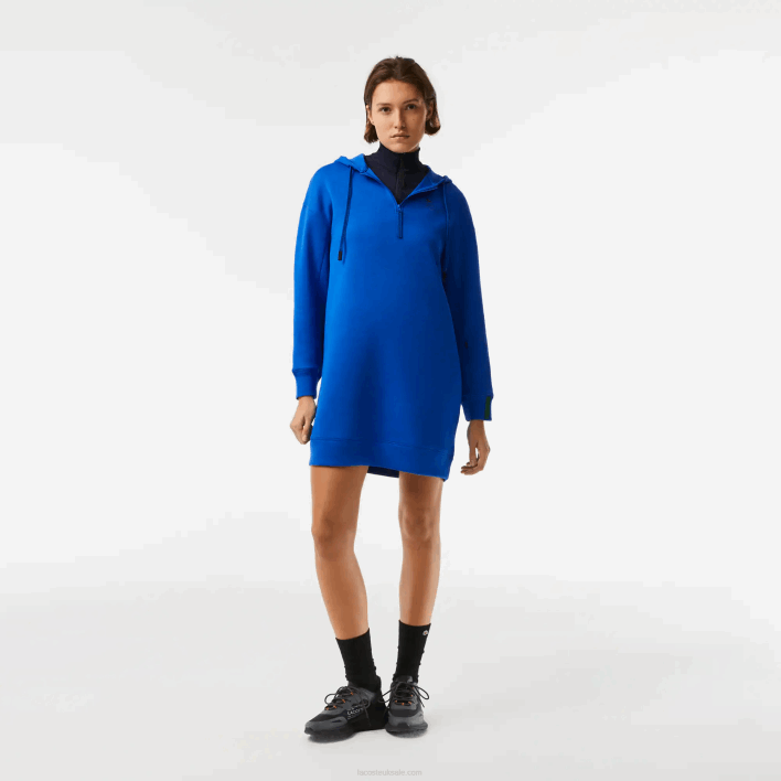 Lacoste Loose Fit Cotton Pique Dress 646T2473 Blue K1Q Women