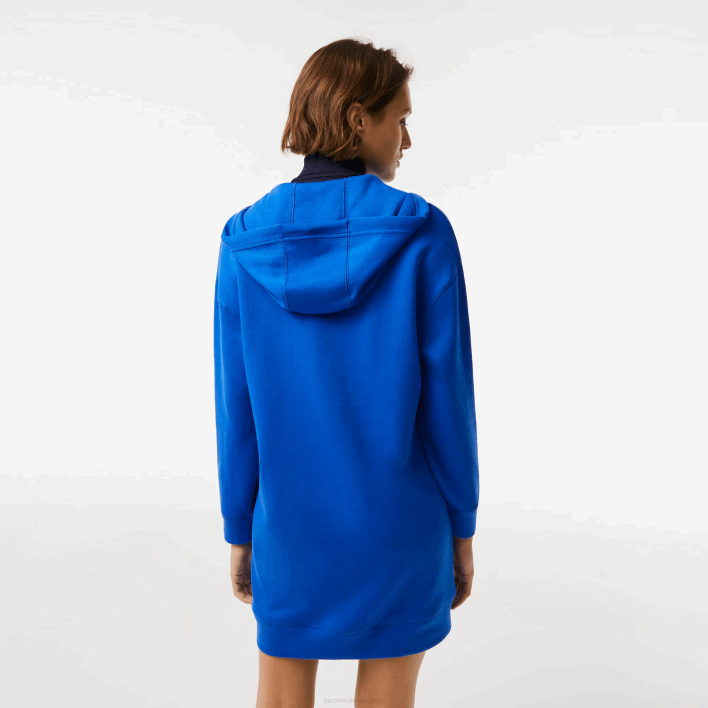 Lacoste Loose Fit Cotton Pique Dress 646T2473 Blue K1Q Women