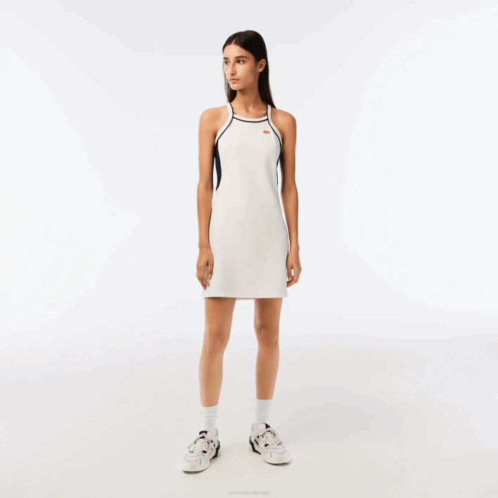 Lacoste Organic Cotton French Made Tennis Dress 646T2380 White 70V Women