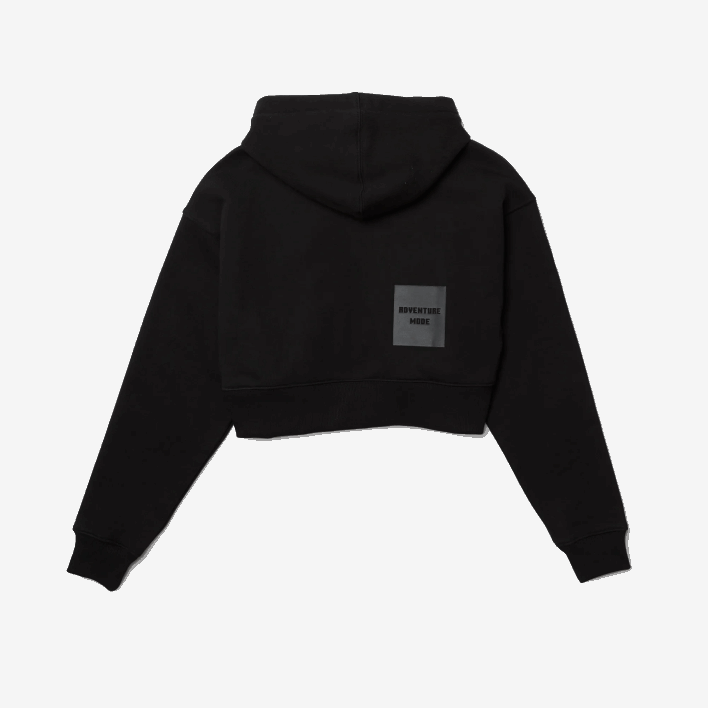 Lacoste x Minecraft Oversized Fleece Hoodie 646T2585 Black 031 Women