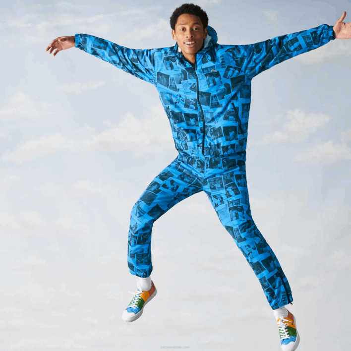 Lacoste LIVE Polaroid Collaboration Jacket 646T1304 Blue Black BLW Women