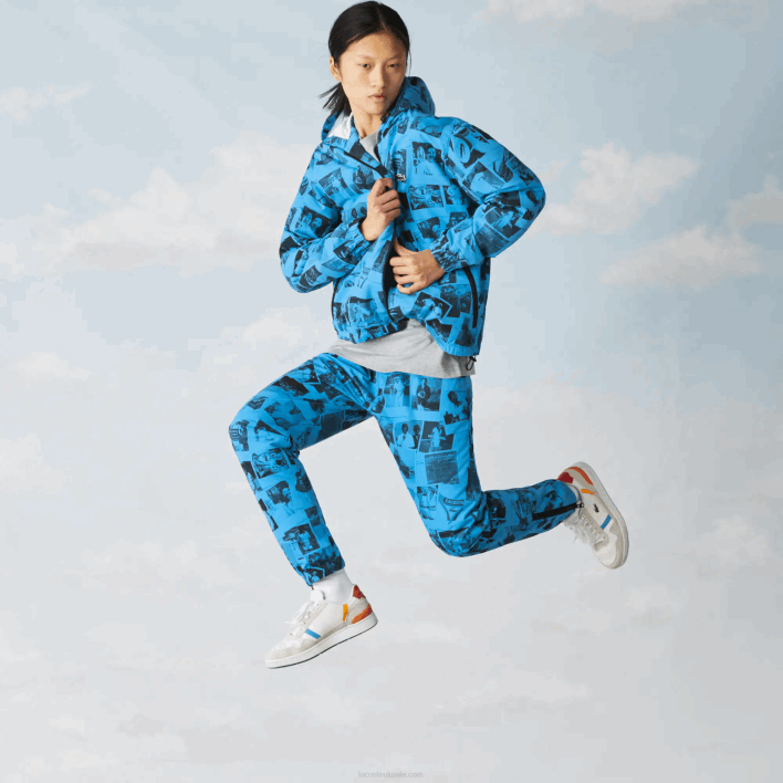 Lacoste LIVE Polaroid Collaboration Jacket 646T1304 Blue Black BLW Women