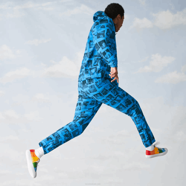 Lacoste LIVE Polaroid Collaboration Jacket 646T1304 Blue Black BLW Women