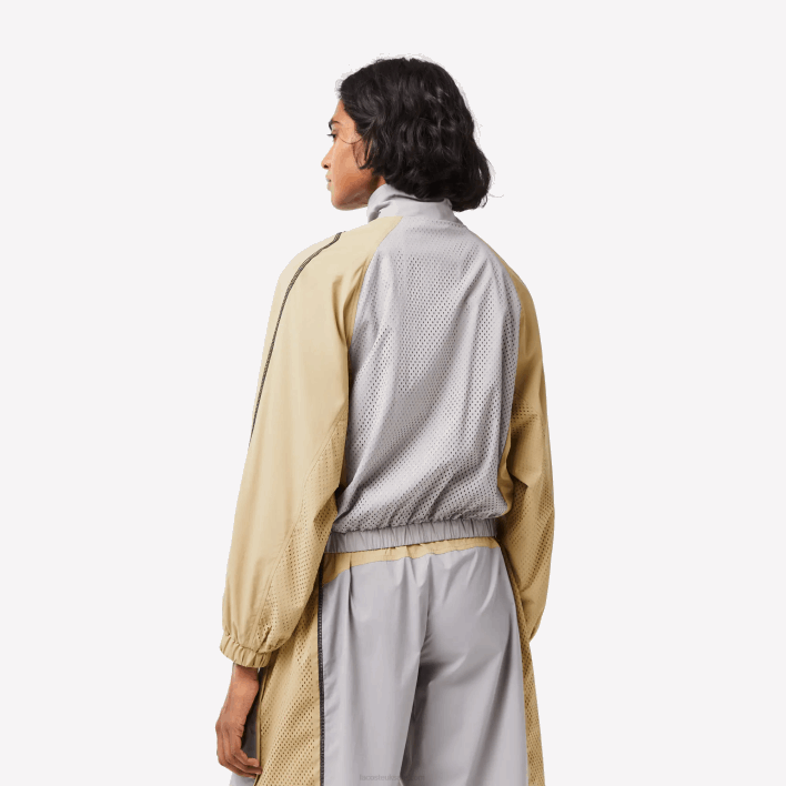 Lacoste Oversized Two Tone Jacket 646T2431 Grey Beige 7MT Women