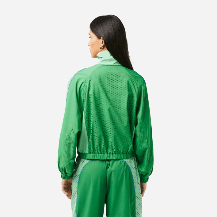 Lacoste Oversized Two Tone Jacket 646T2432 Green FZV Women