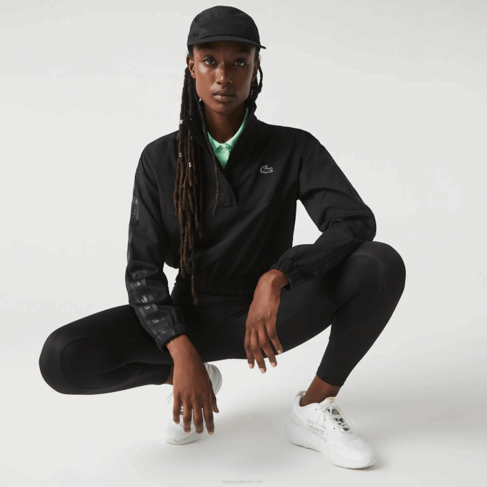 Lacoste SPORT Loose Fit Track Jacket 646T2631 Black C31 Women