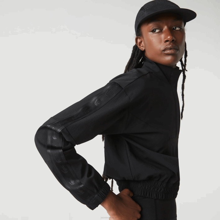 Lacoste SPORT Loose Fit Track Jacket 646T2631 Black C31 Women