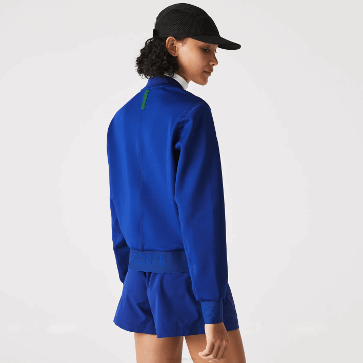 Lacoste Two-Ply Stretch Teddy Jacket 646T2625 Blue BDM Women