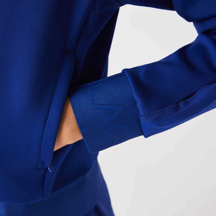 Lacoste Two-Ply Stretch Teddy Jacket 646T2625 Blue BDM Women