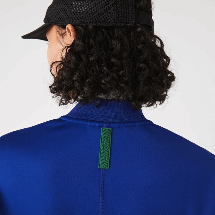 Lacoste Two-Ply Stretch Teddy Jacket 646T2625 Blue BDM Women